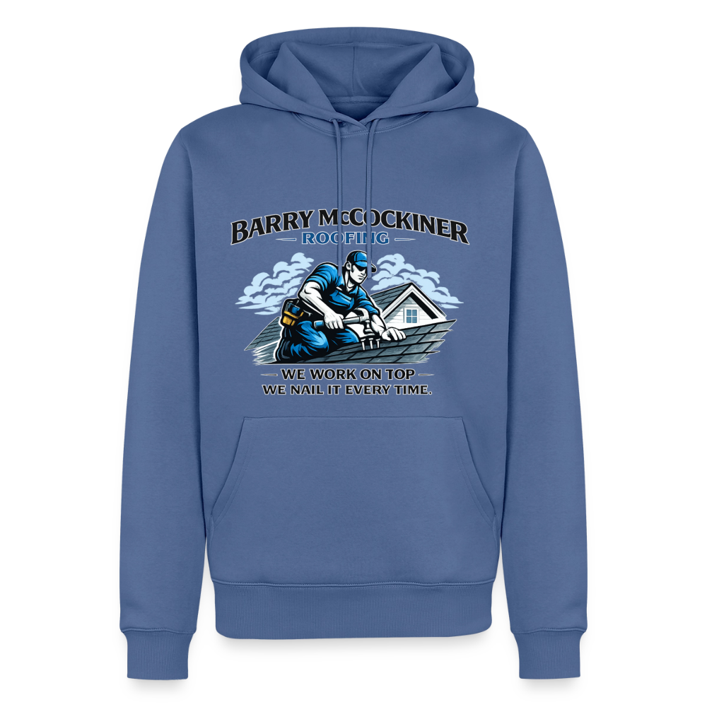 Barry McCockiner Roofing Funny Adult Hoodie - stone blue