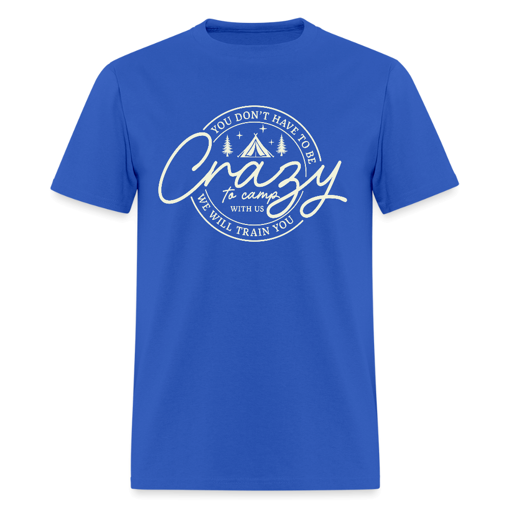 Crazy Camping T-Shirt Color: royal blue
