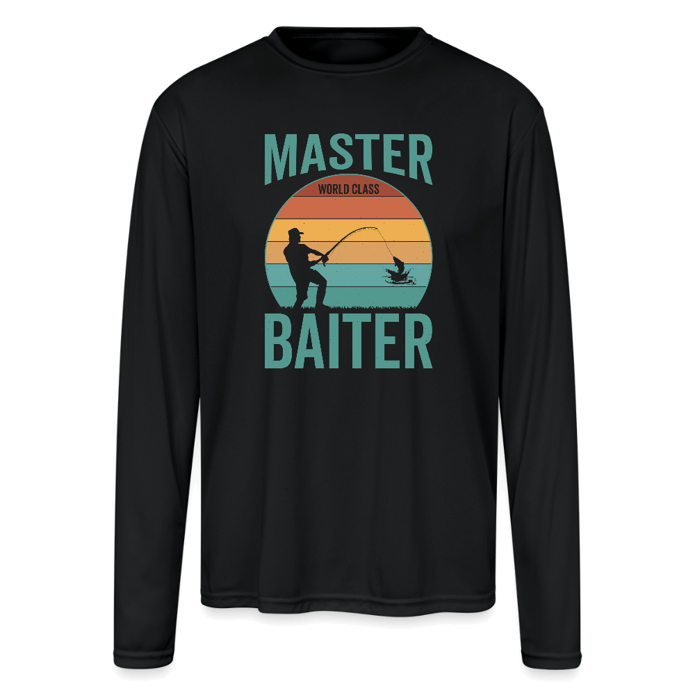 Master Baiter Performance Long Sleeve Fishing Shirt Color: black