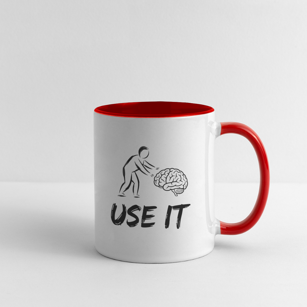 Funny You Have A Brain Use It (Sarcastic Humor) Coffee Mug Color: white/black