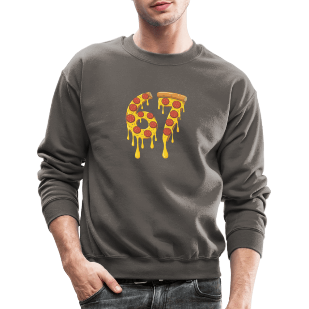 Six Seven 67 Pizza Sweatshirt Color: asphalt gray
