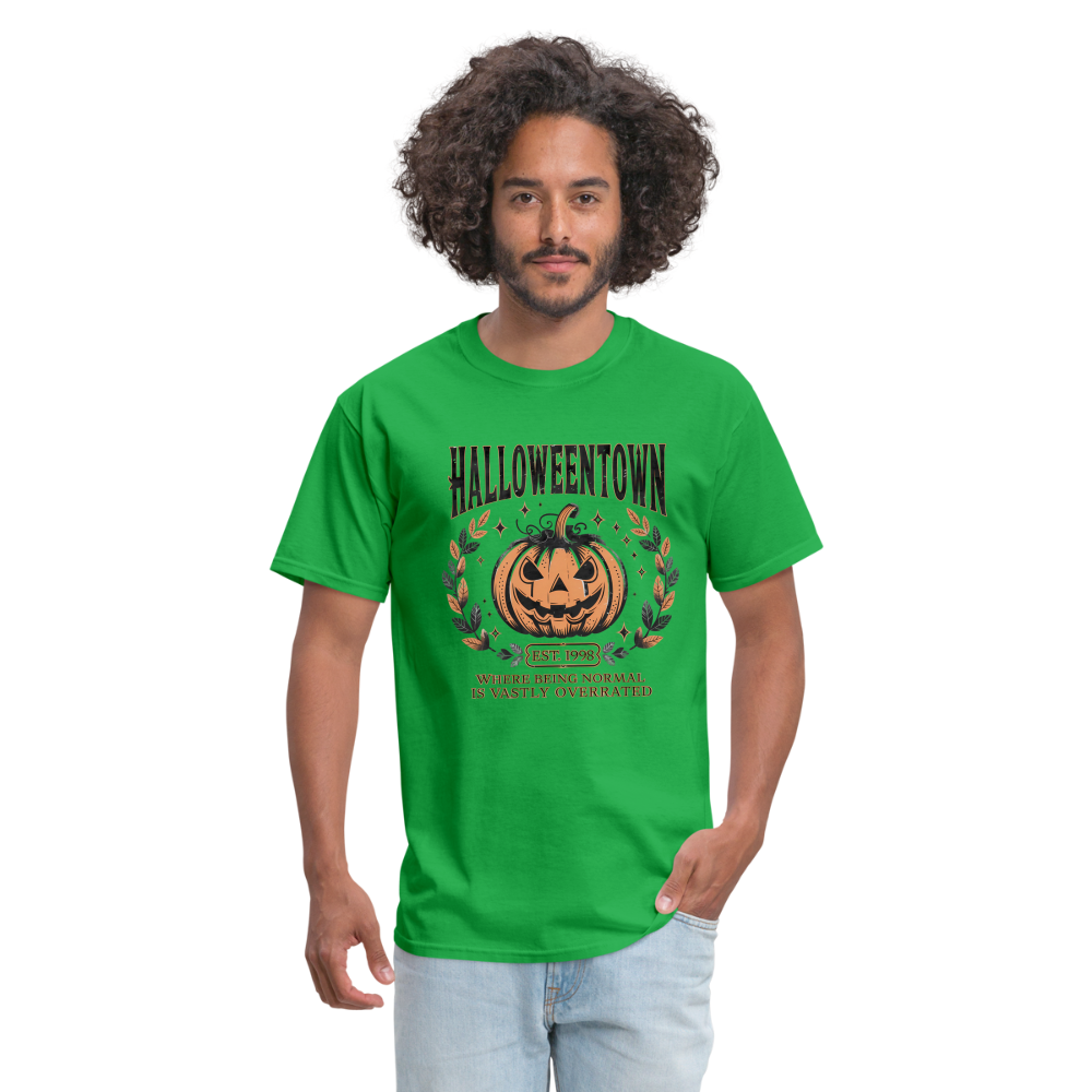 Halloweentown T-Shirt (Where Normal is Overrated) - bright green