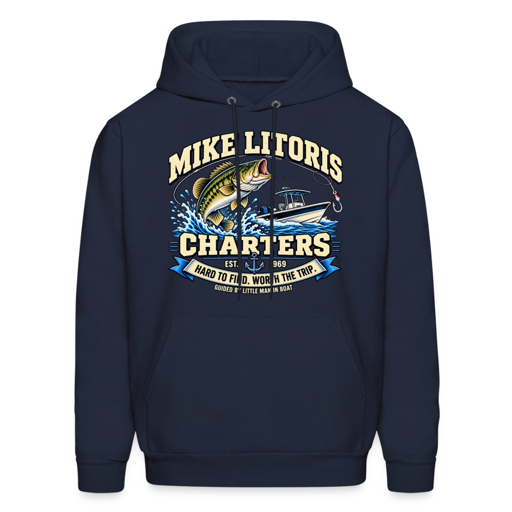 Mike Litoris Fishing Charters Hoodie Color: Navy