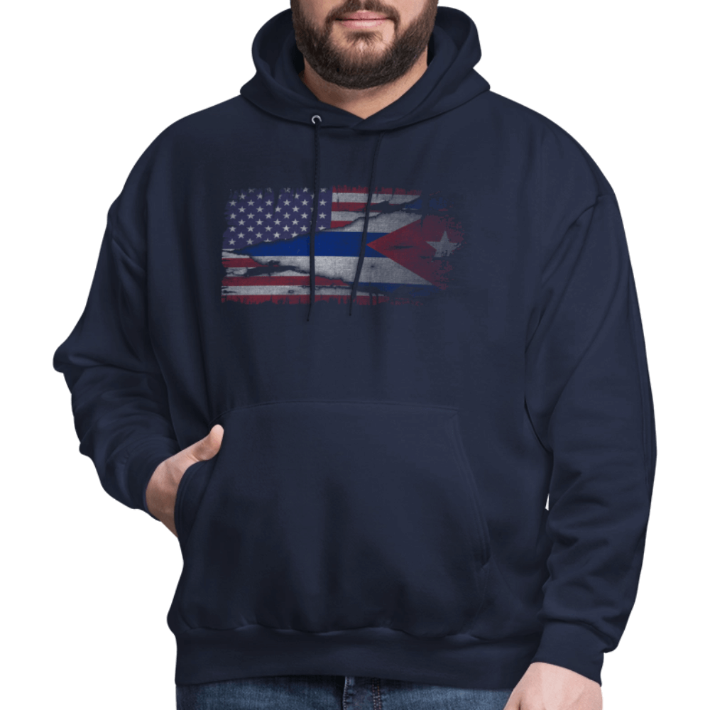 Cuba and USA Flag Hoodie – Cuban American Heritage Color: white