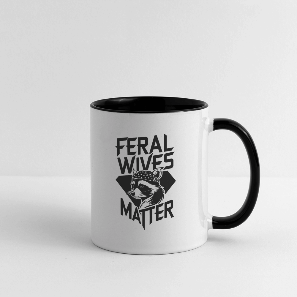 Feral Wives Matter Coffee Mug Color: white/black