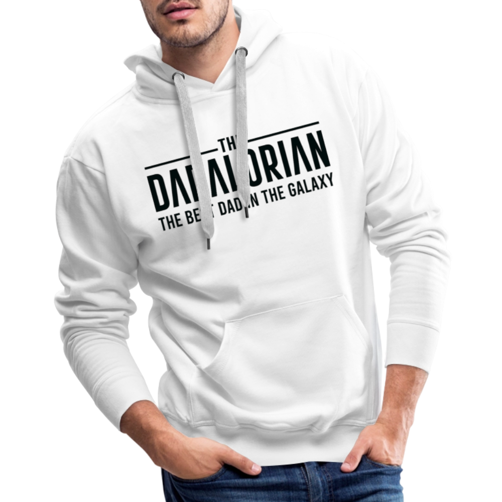 The Dadalorian The Best Dad in the Galaxy Men’s Premium Hoodie - white