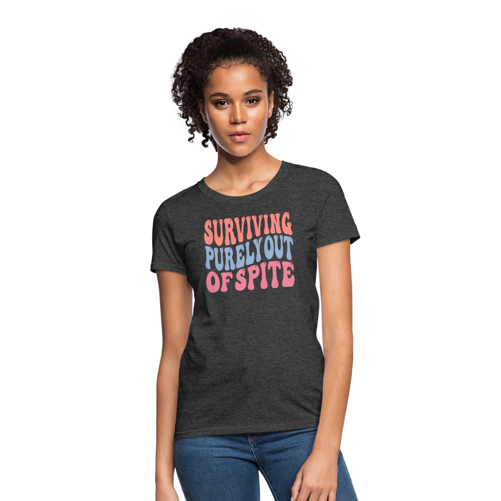 Surviving Purely Out Of Spite Women's T-Shirt - heather black