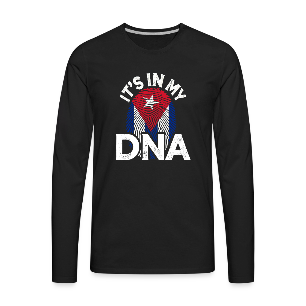 Cuba DNA Men’s Long Sleeve Shirt – Cuban Heritage - black