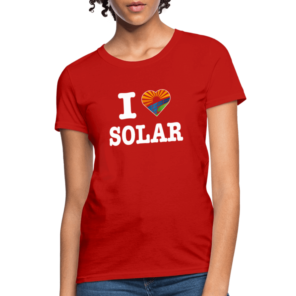 I Love Solar Women's T-Shirt Color: navy