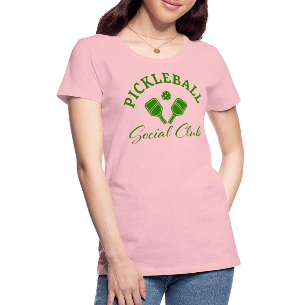 Pickleball Social Club Women’s Premium T-Shirt Color: white