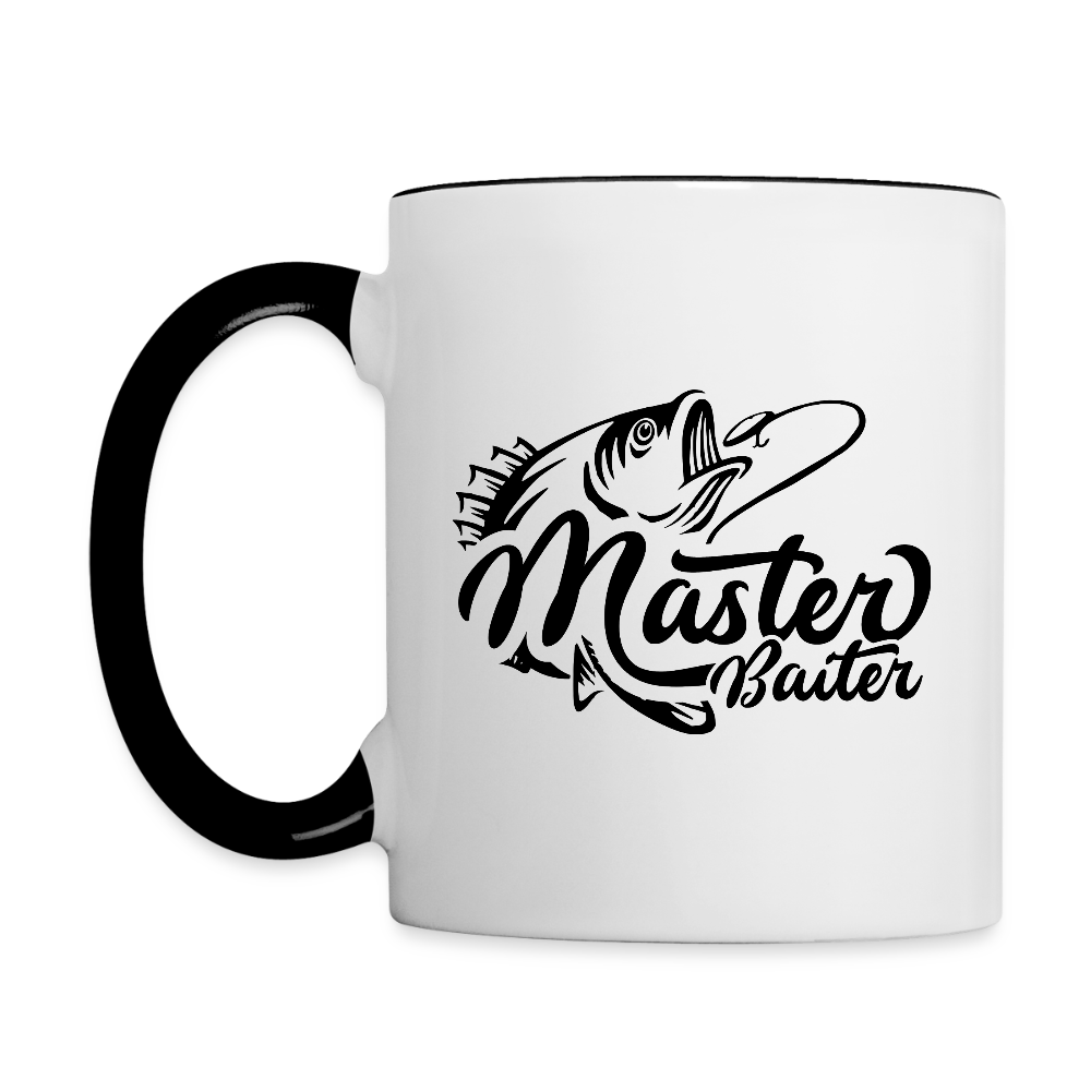 Master Baiter Funny Fishing Coffee Mug - white/black