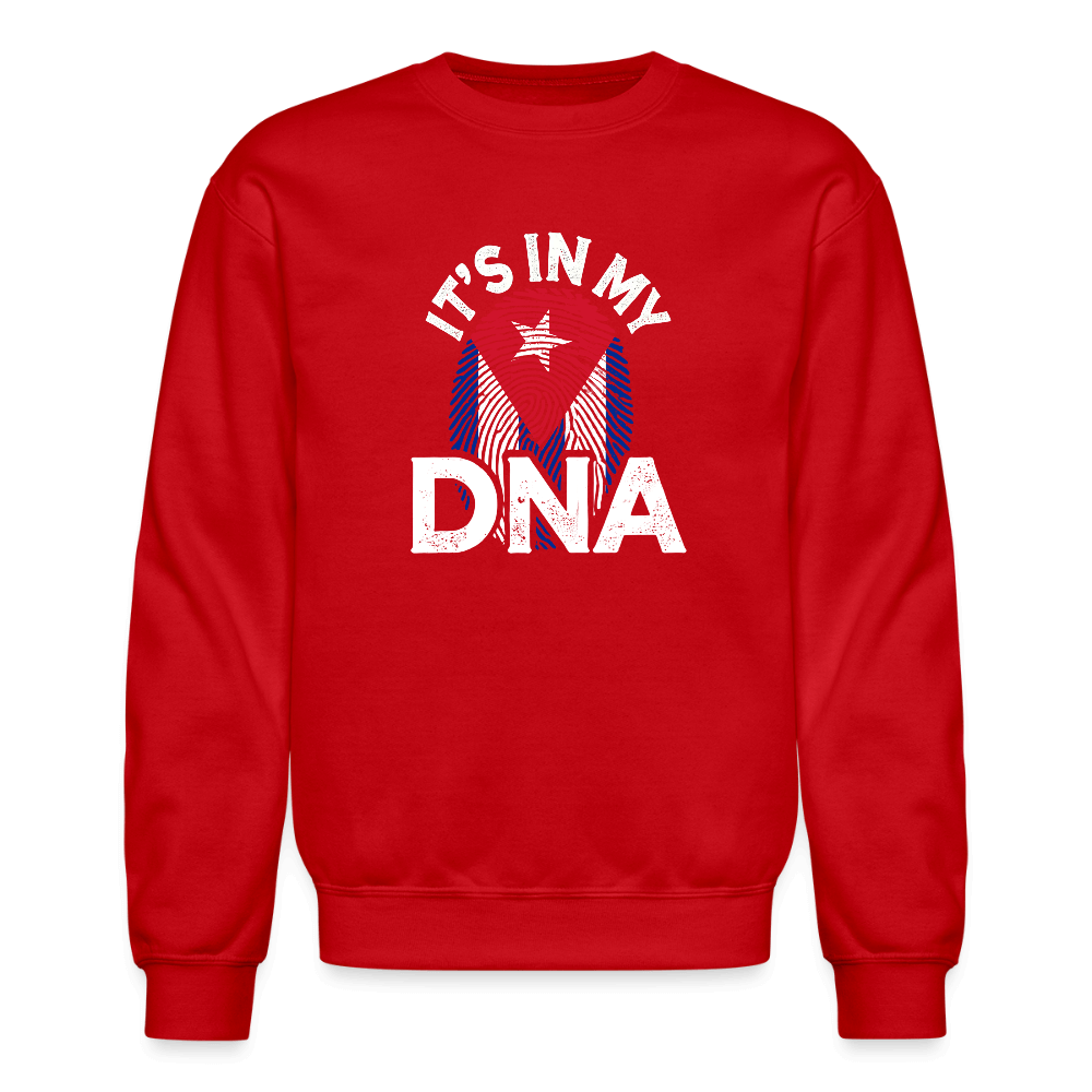 Cuba DNA Sweatshirt – Cuban Flag Fingerprint Color: navy