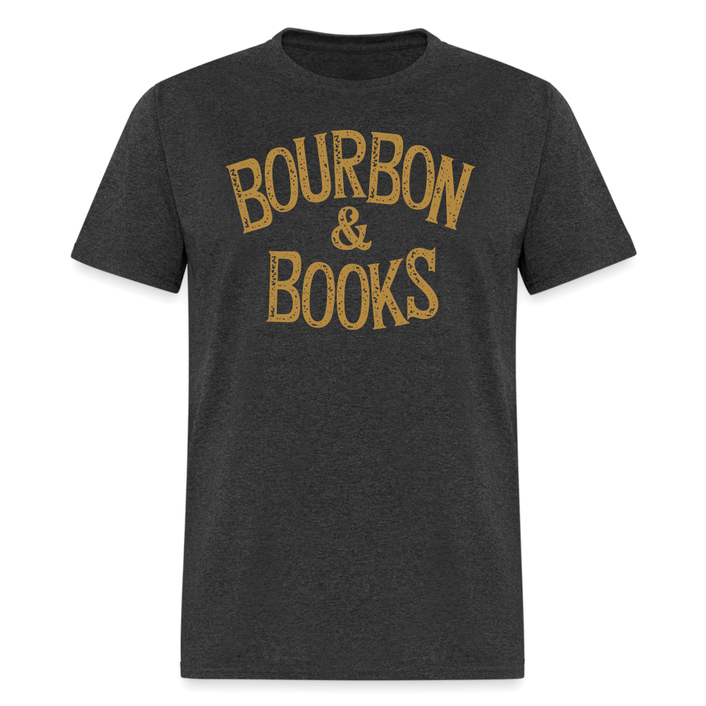 Bourbon & Books T-Shirt - heather black