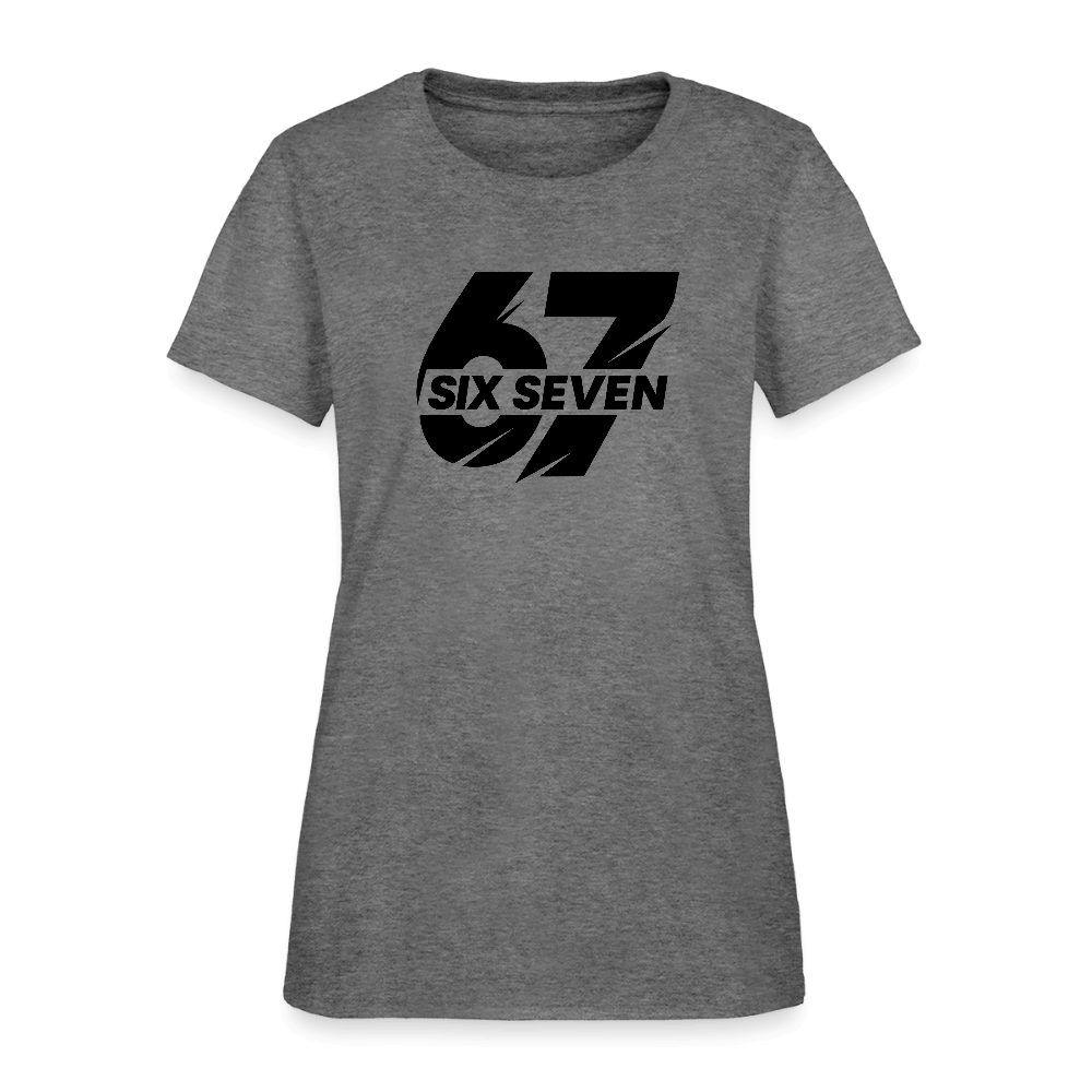Six Seven 67 Women's T-Shirt Color: graphite heather