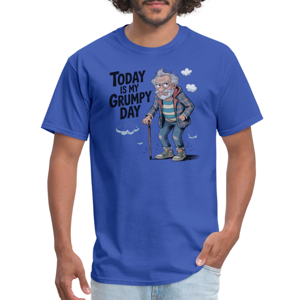 Today Is My Grumpy Day Funny T-Shirt - royal blue