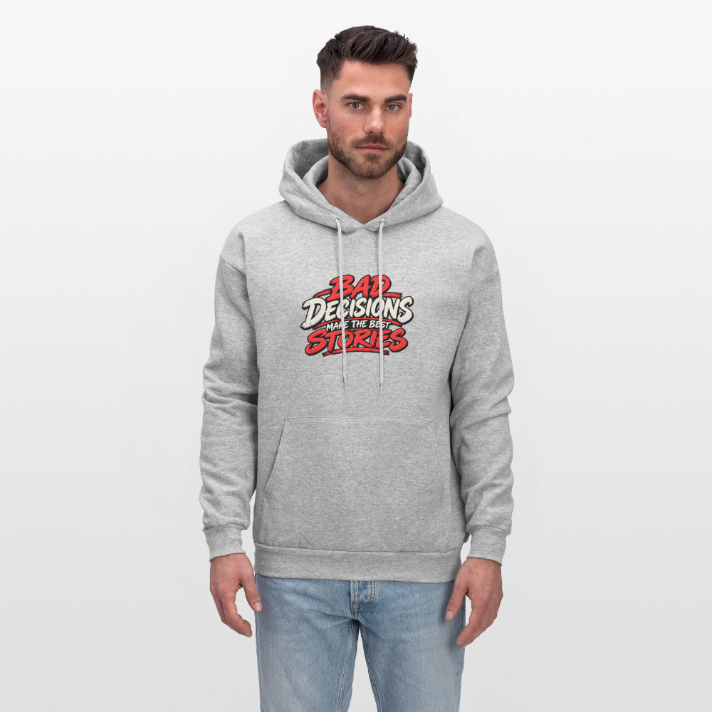 Bad Decisions Make the Best Stories Funny Hoodie Color: Navy