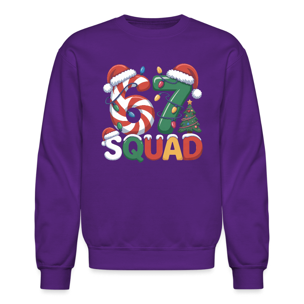 Six Seven Squad Christmas 67 Sweatshirt Color: purple