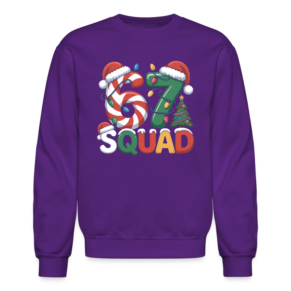 Six Seven Squad Christmas 67 Sweatshirt - purple