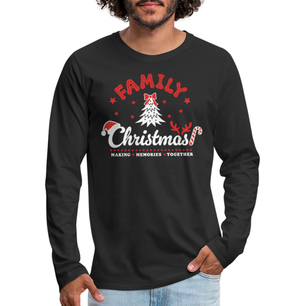 Family Christmas Making Memories Together Men's Premium Long Sleeve T-Shirt - black