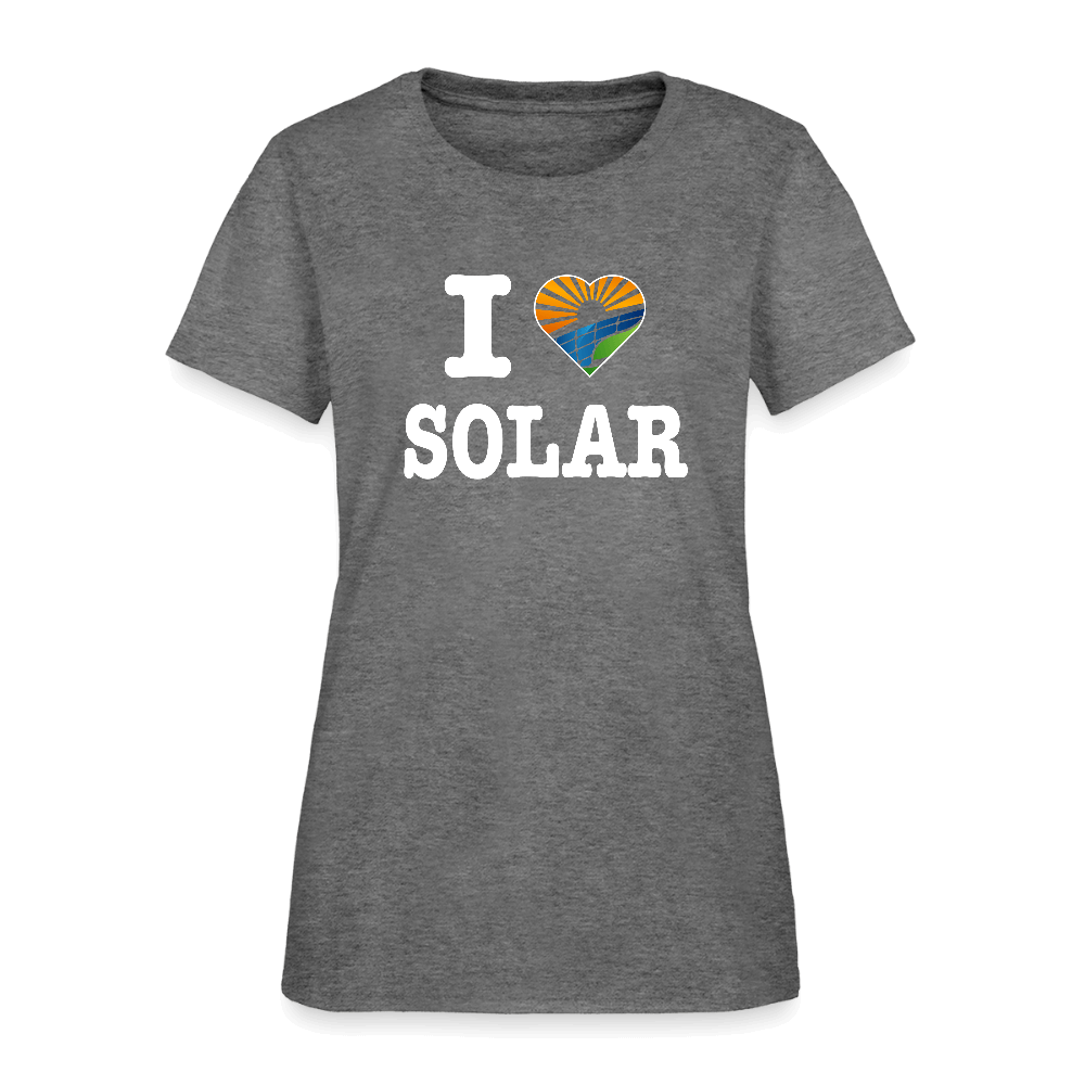 I Love Solar Women's T-Shirt Color: graphite heather