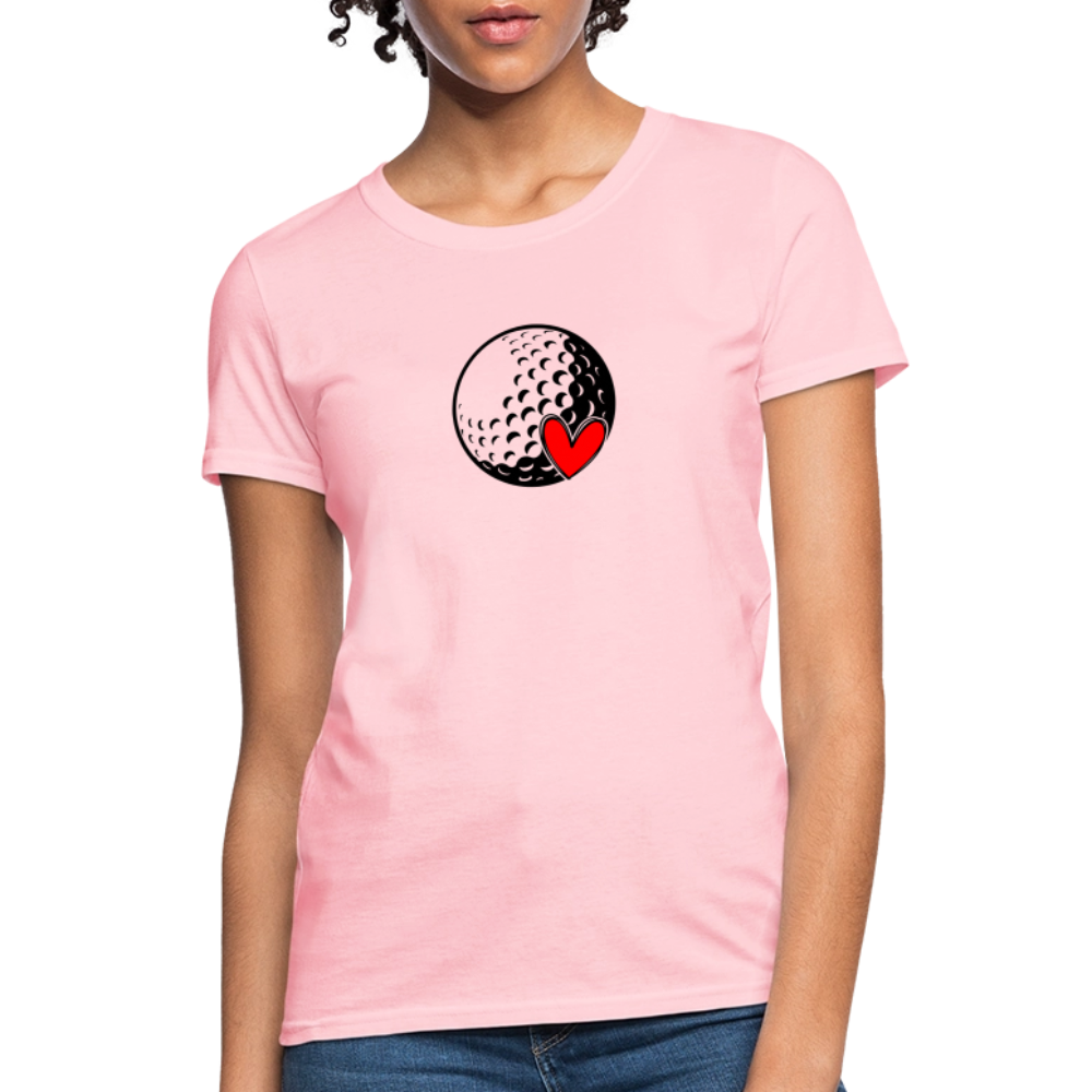 Love Golf Women's Contoured T-Shirt - pink