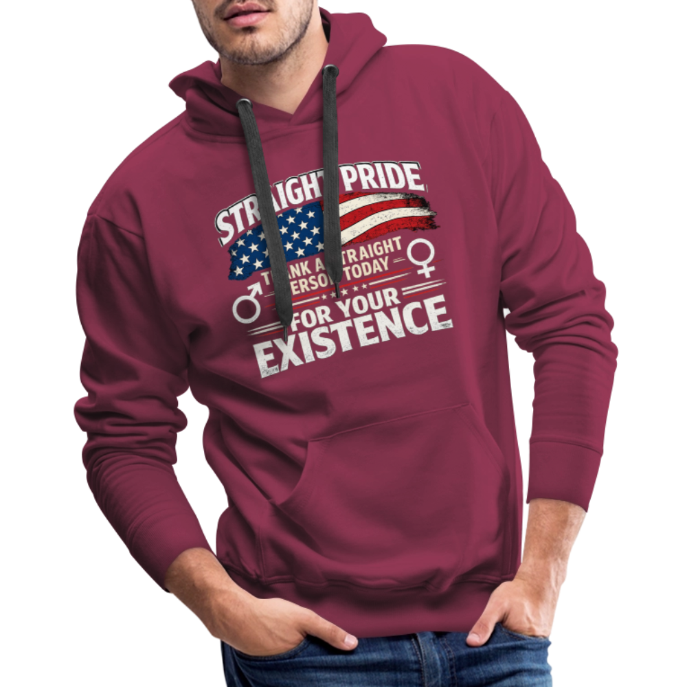 STRAIGHT PRIDE Hoodie – Thank a Straight Person Today Color: Black