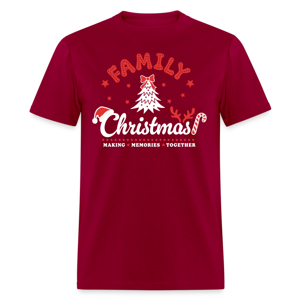Family Christmas Making Memories Together T-Shirt - dark red