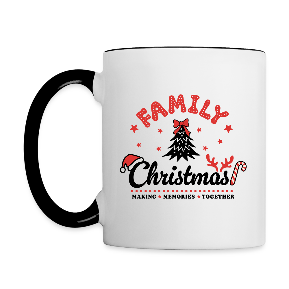 Family Christmas Making Memories Together Coffee Mug Color: white/red