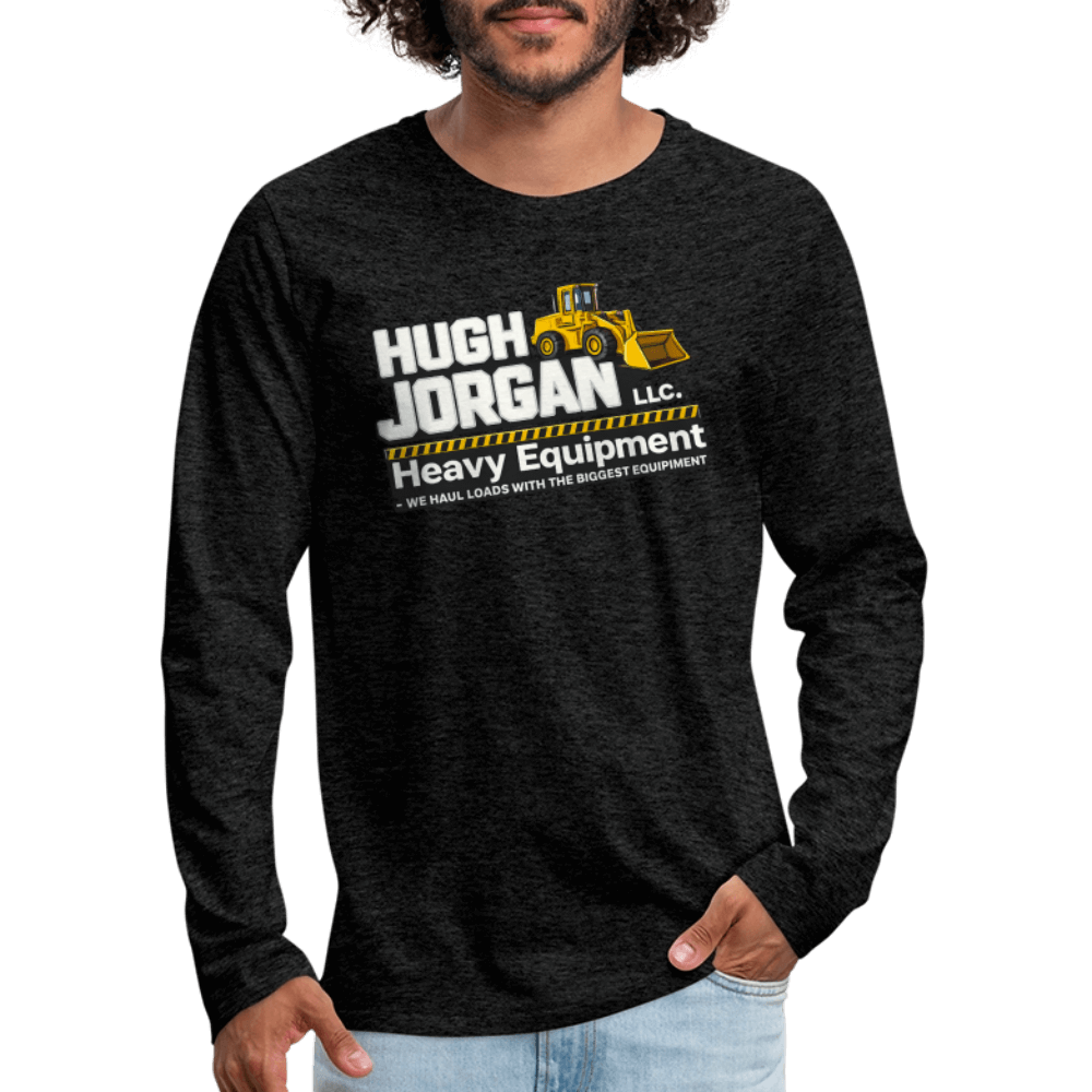 Hugh Jorgan Men's Long Sleeve T-Shirt – Funny Adult Humor Shirt Color: black