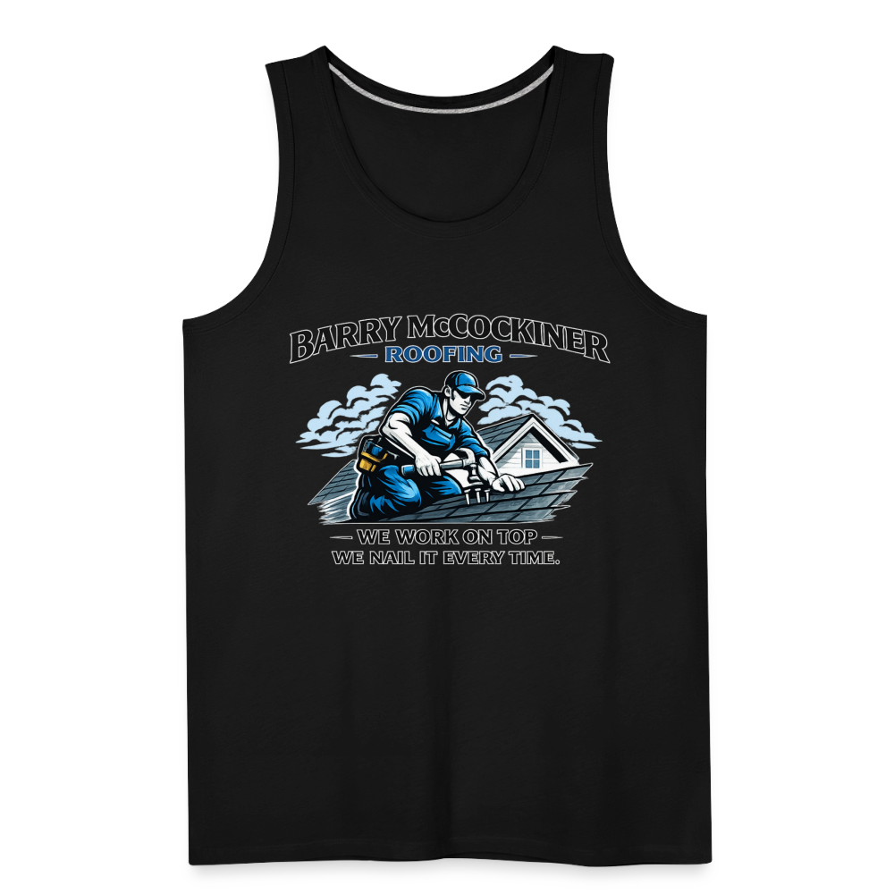 Barry McCockiner Roofing Funny Tank Top Color: Black