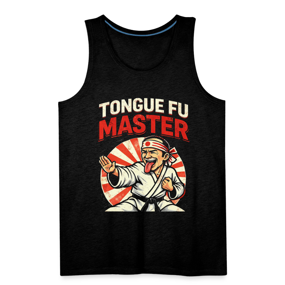 Tongue FU Master Tank Top Color: Black