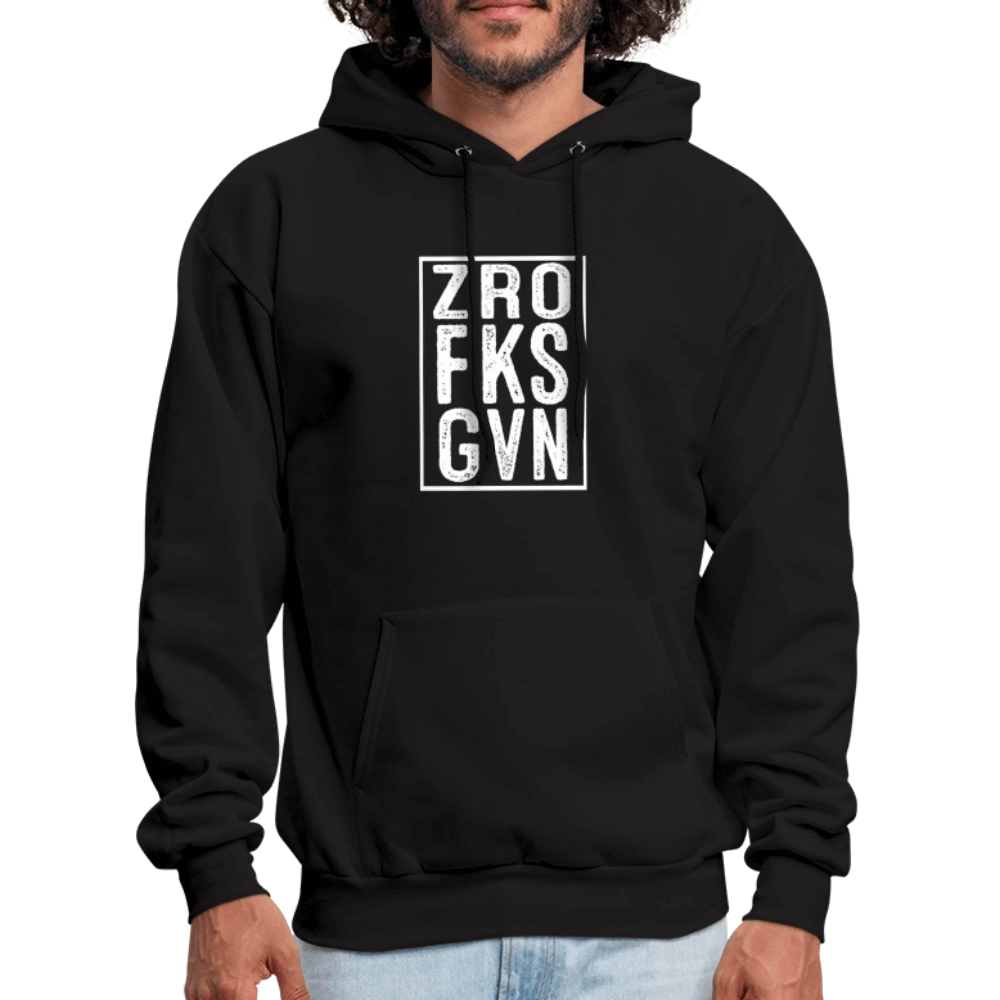 ZRO FKS GVN (Zero Fucks Given) Hoodie - black
