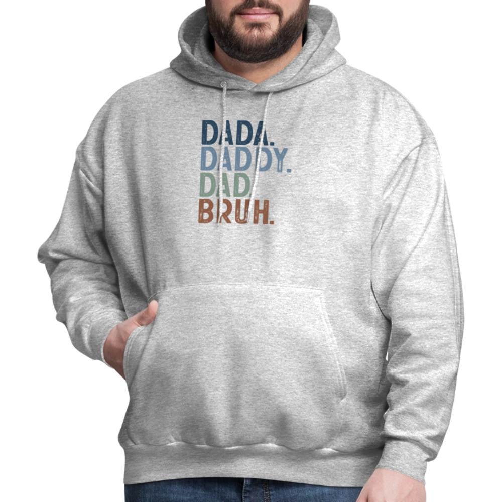 Dada Daddy Dad Bruh Hoodie - heather gray