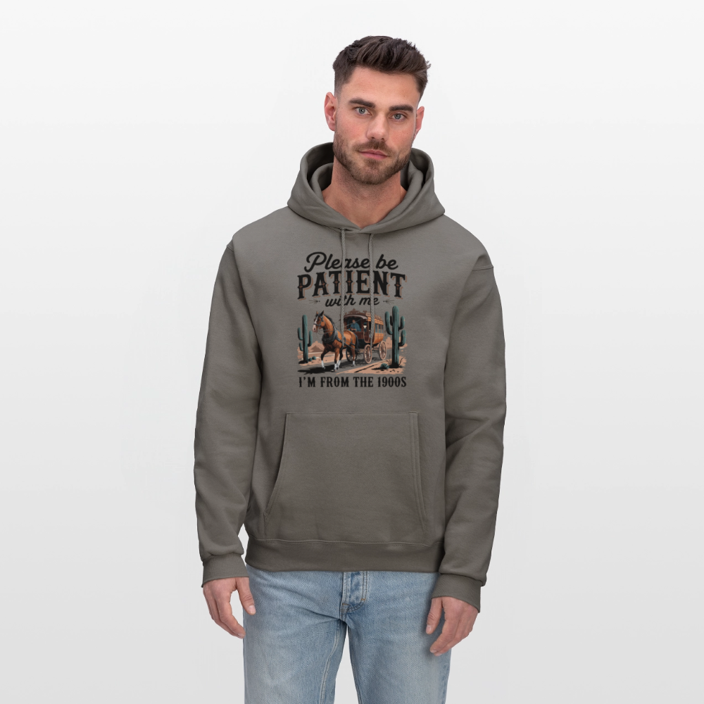 Please Be Patient with me I'm from the 1900s Hoodie - asphalt gray