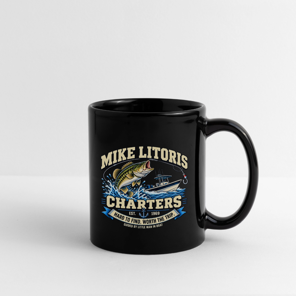 Mike Litoris Fishing Charters Black Coffee Mug Color: Black