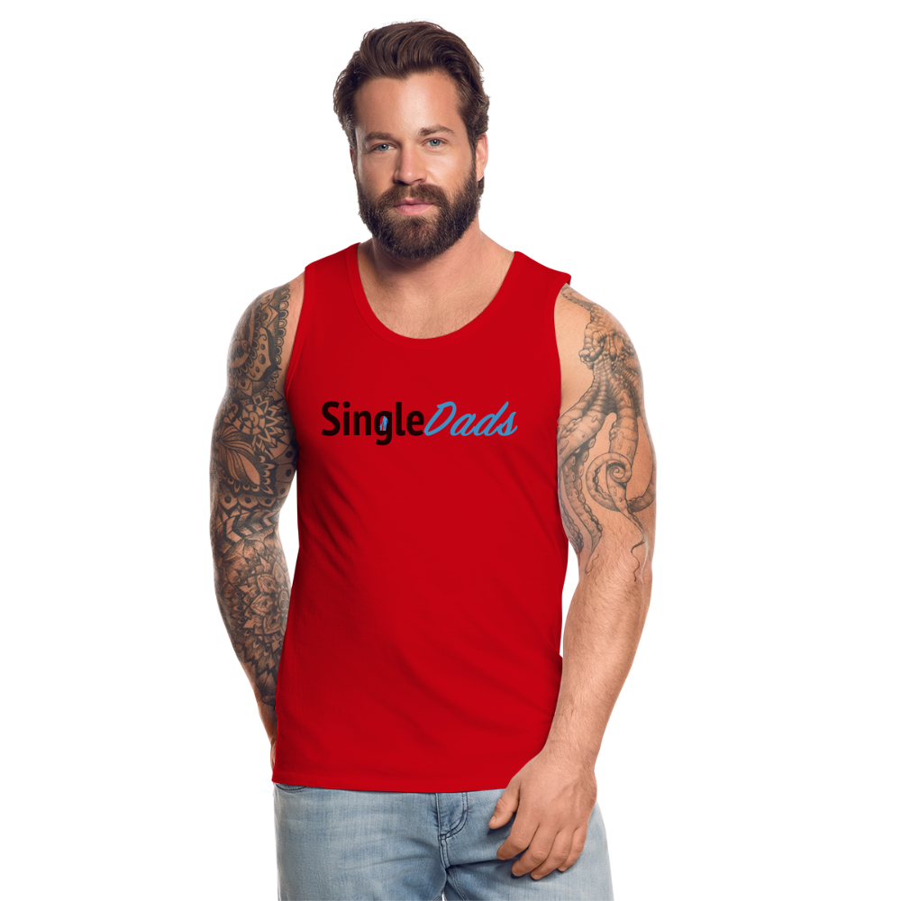 SingleDads Men’s Premium Tank Top Color: white