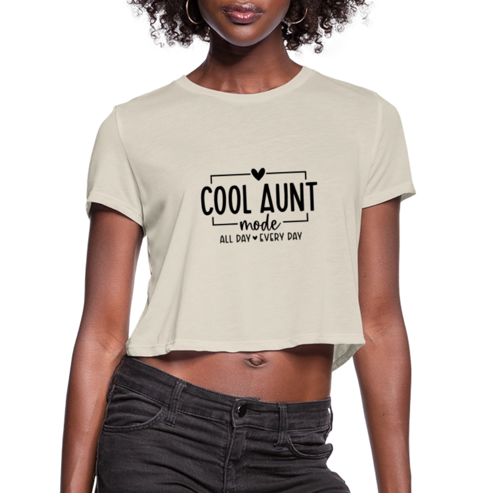 Cool Aunt Mode Women's Cropped T-Shirt - dust