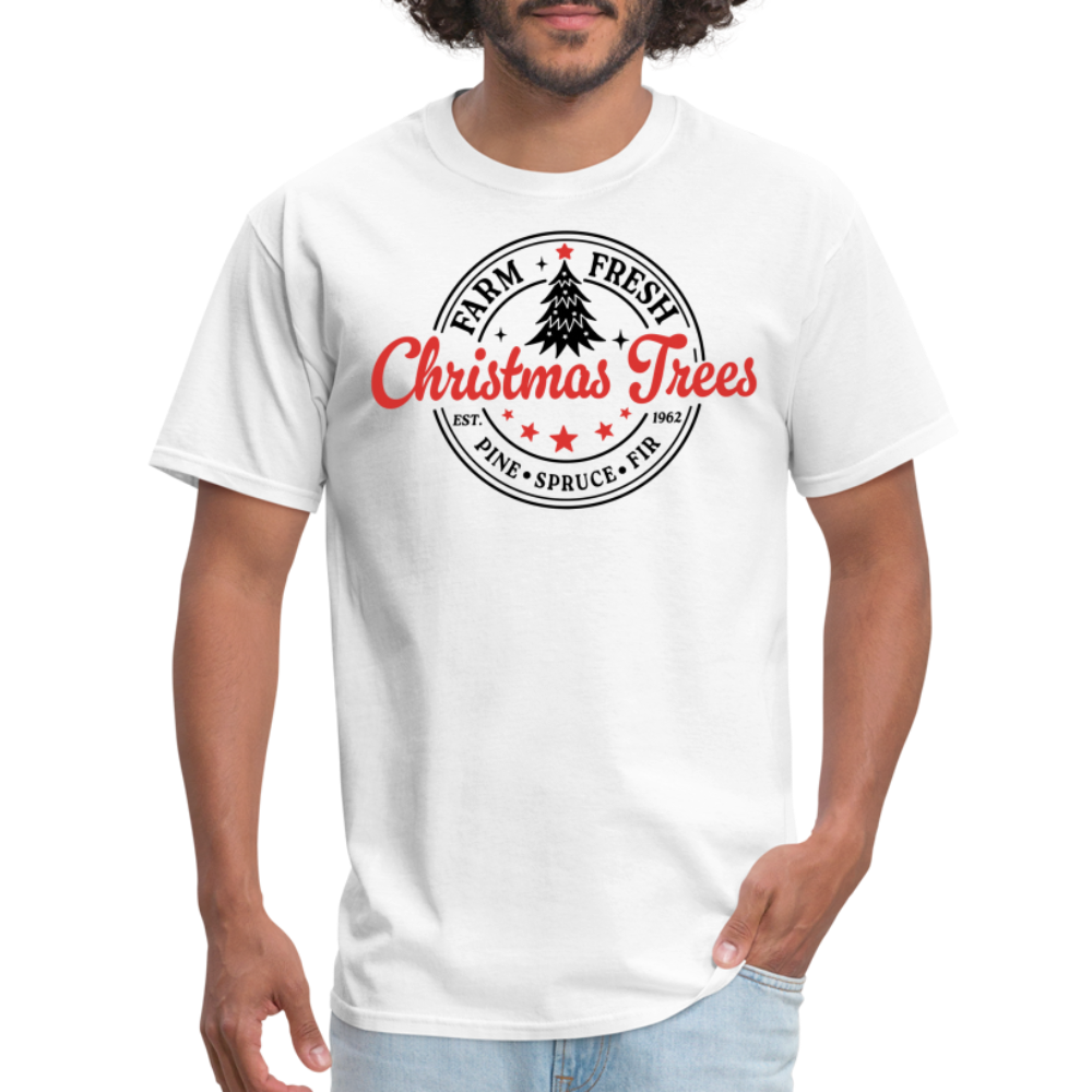 Farm Fresh Christmas Trees T-Shirt - white