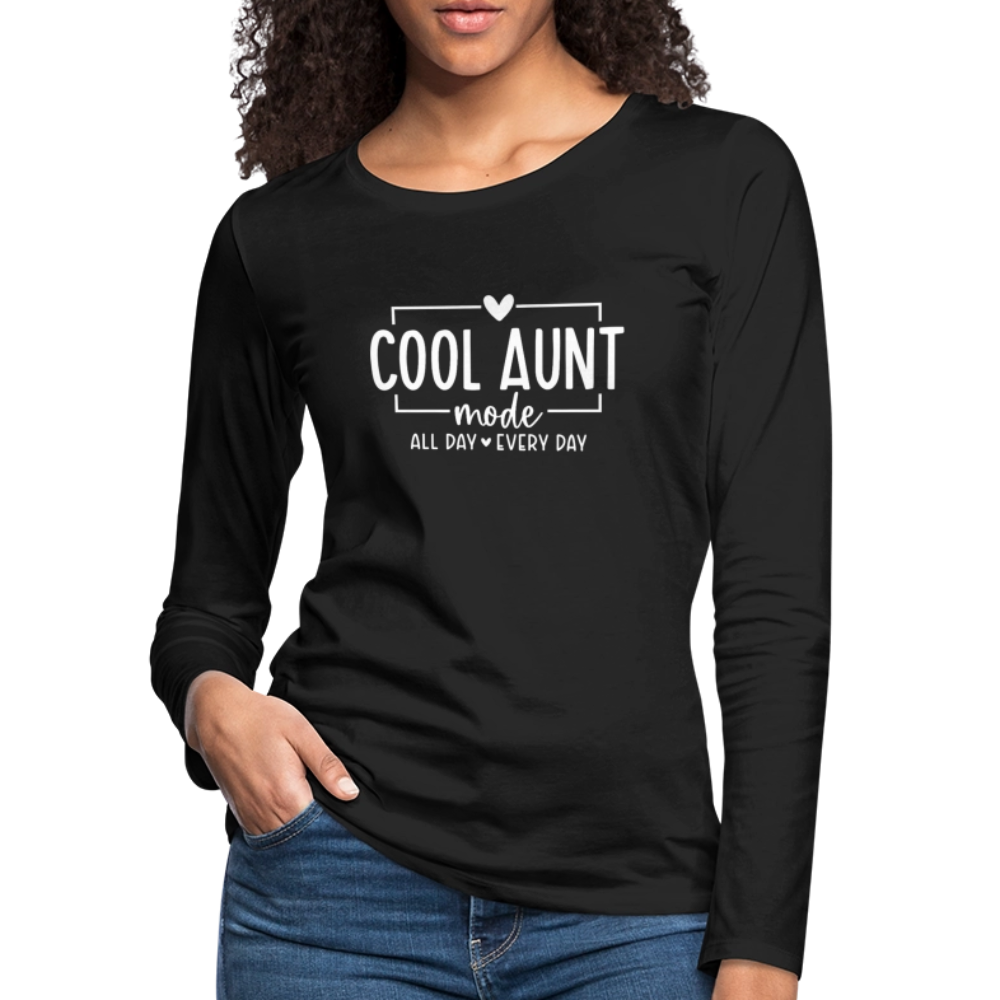 Cool Aunt Mode Women's Premium Long Sleeve T-Shirt - black