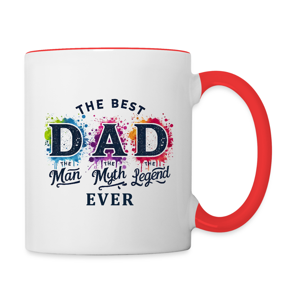 Best Dad Ever Coffee Mug for Fathers Color: white/red