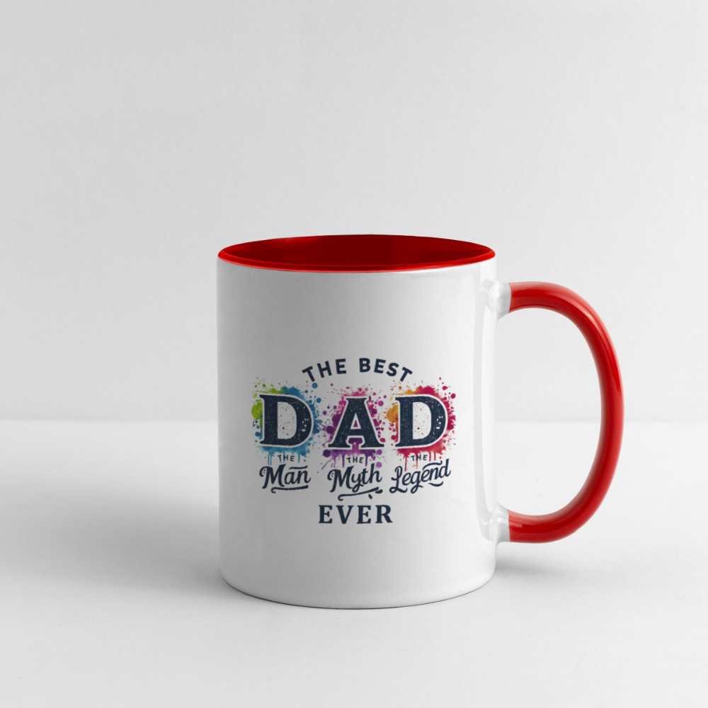 Best Dad Ever Coffee Mug for Fathers Color: white/cobalt blue