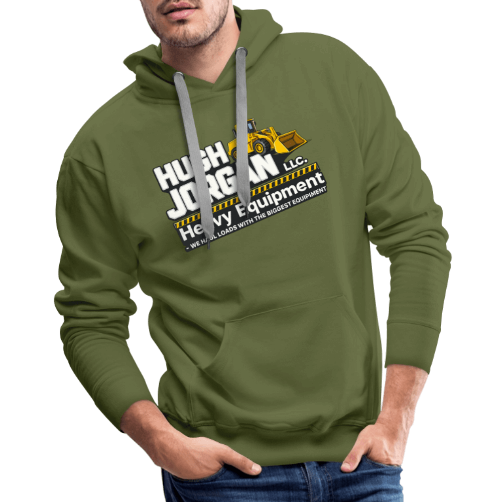 Hugh Jorgan Heavy Equipment Hoodie – Adult Humor Men's Hoodie Color: black