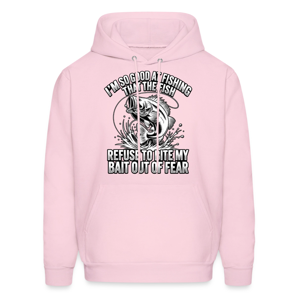 I’m So Good at Fishing the Fish Refuse to Bite Hoodie Color: Pale Pink