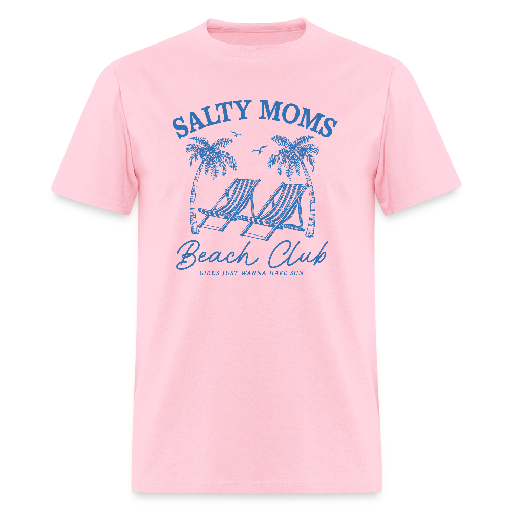 Salty Moms Beach Club T-Shirt Color: pink