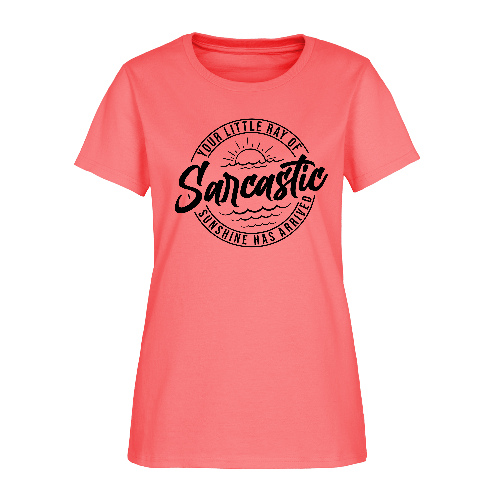 Sarcastic Ray of Sunshine Women’s Graphic T-Shirt - coral