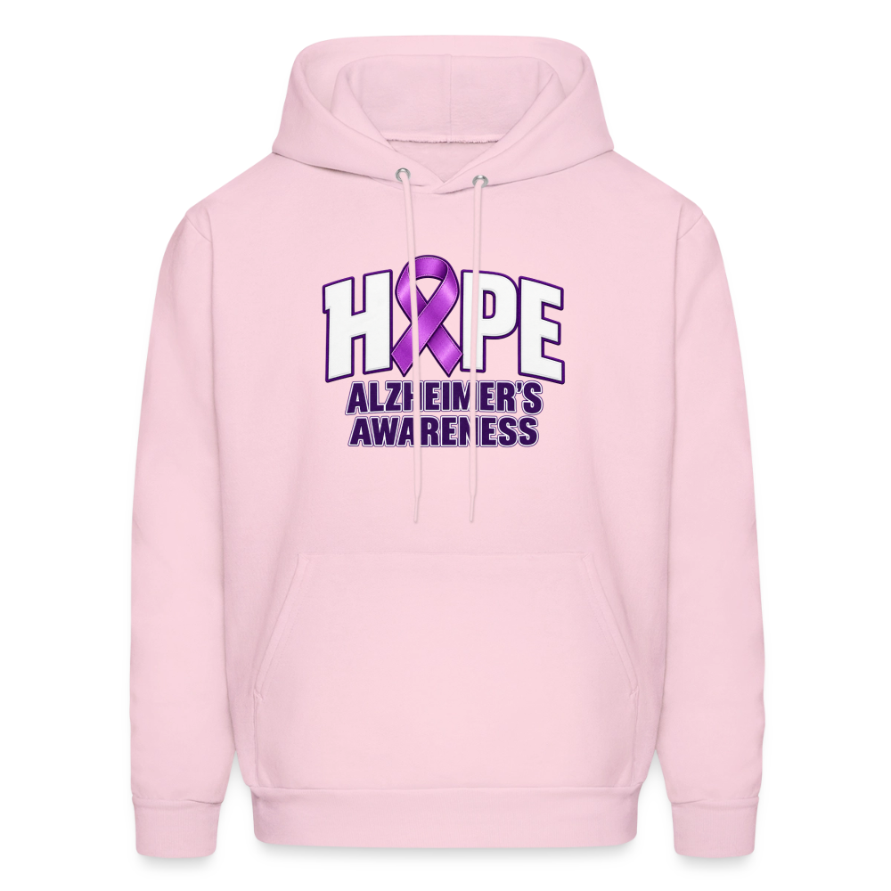 Hope Alzheimer’s Awareness Hoodie – Purple Ribbon Support Hoodie Color: Pale Pink