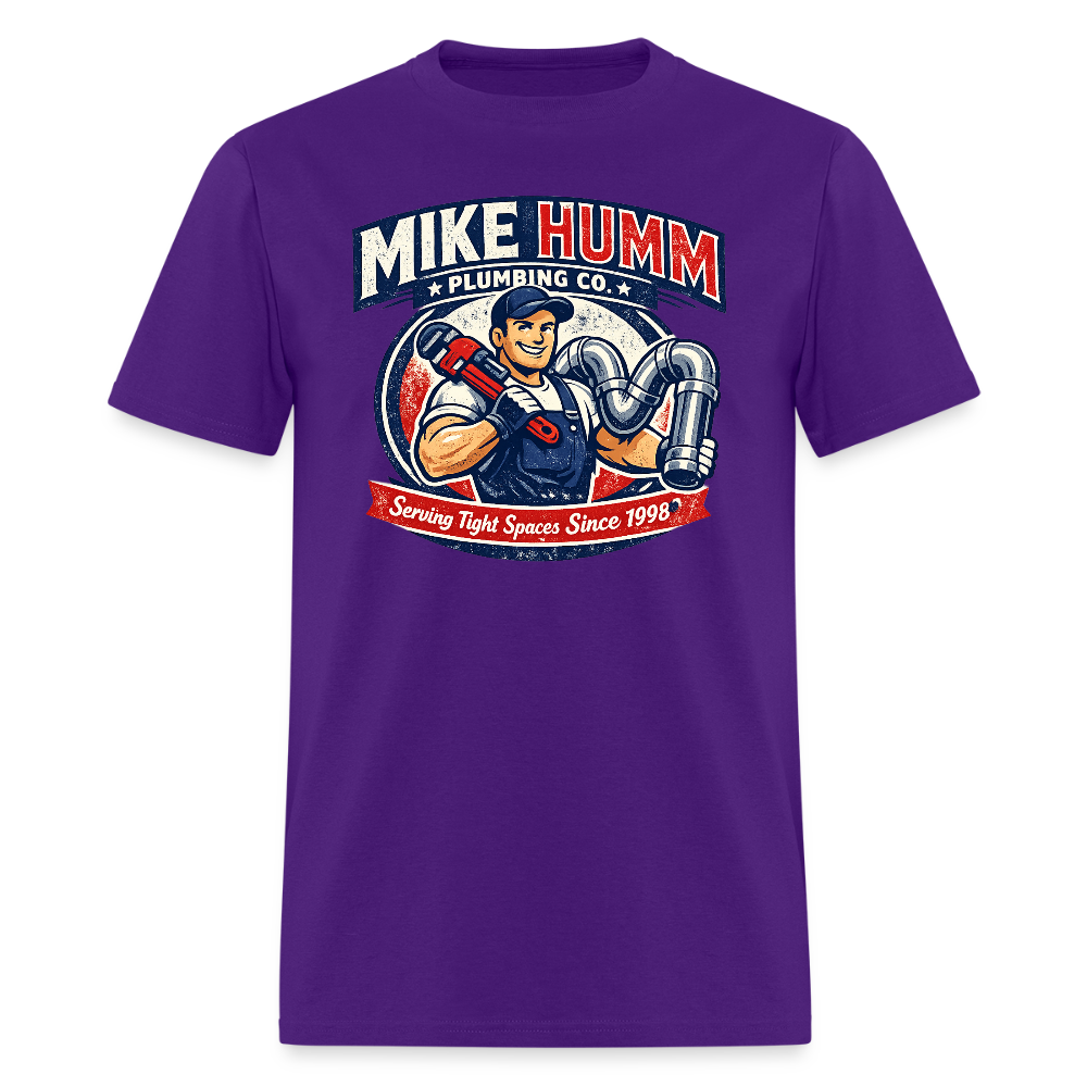 Mike Humm Plumbing T-Shirt (Adult Humor) Color: white