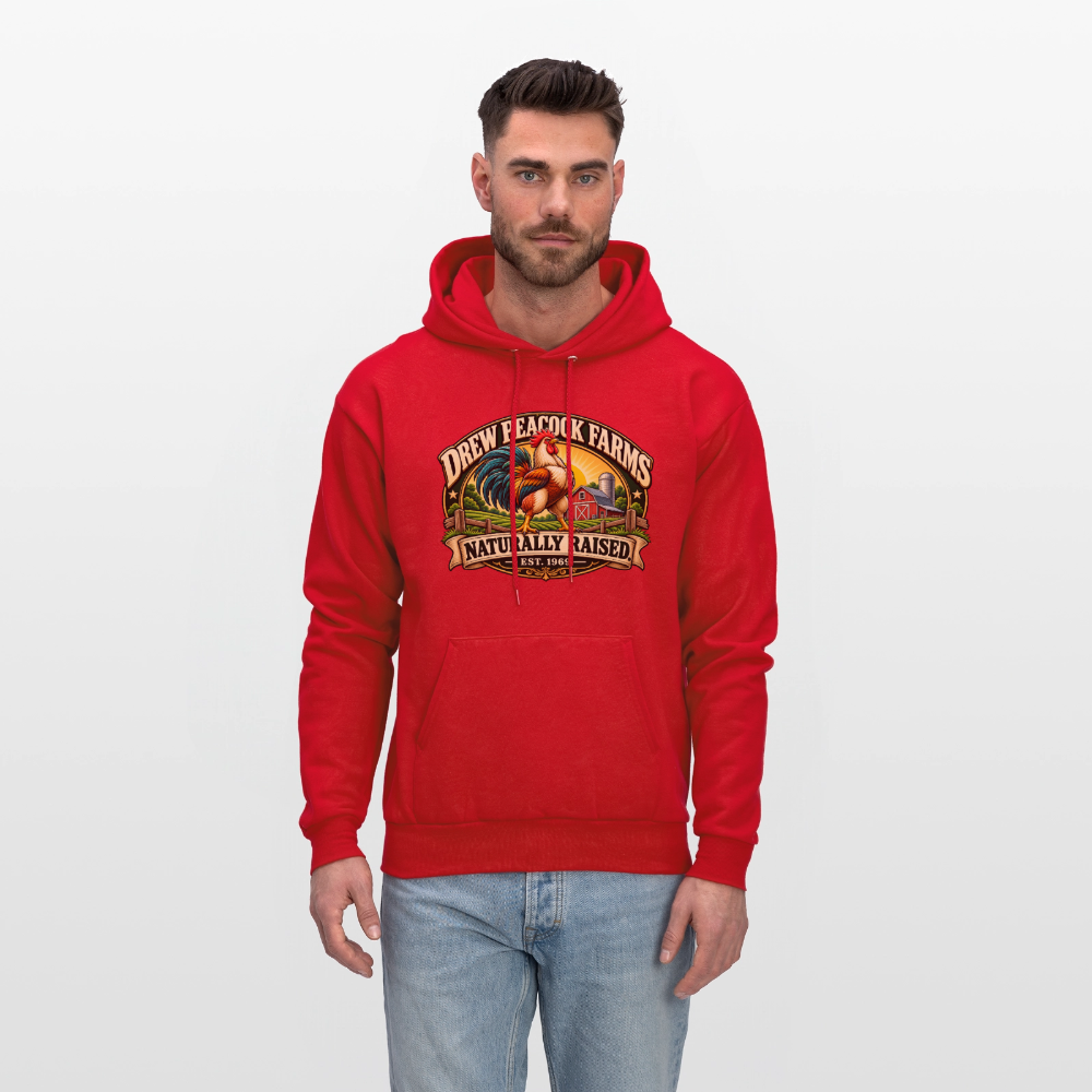 Drew Peacock Farms Hoodie - red