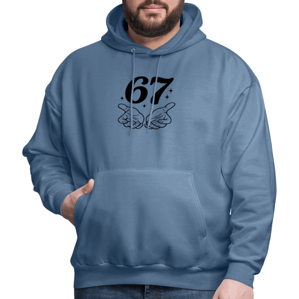 Six Seven 67 Hand Gesture Hoodie Color: heather gray