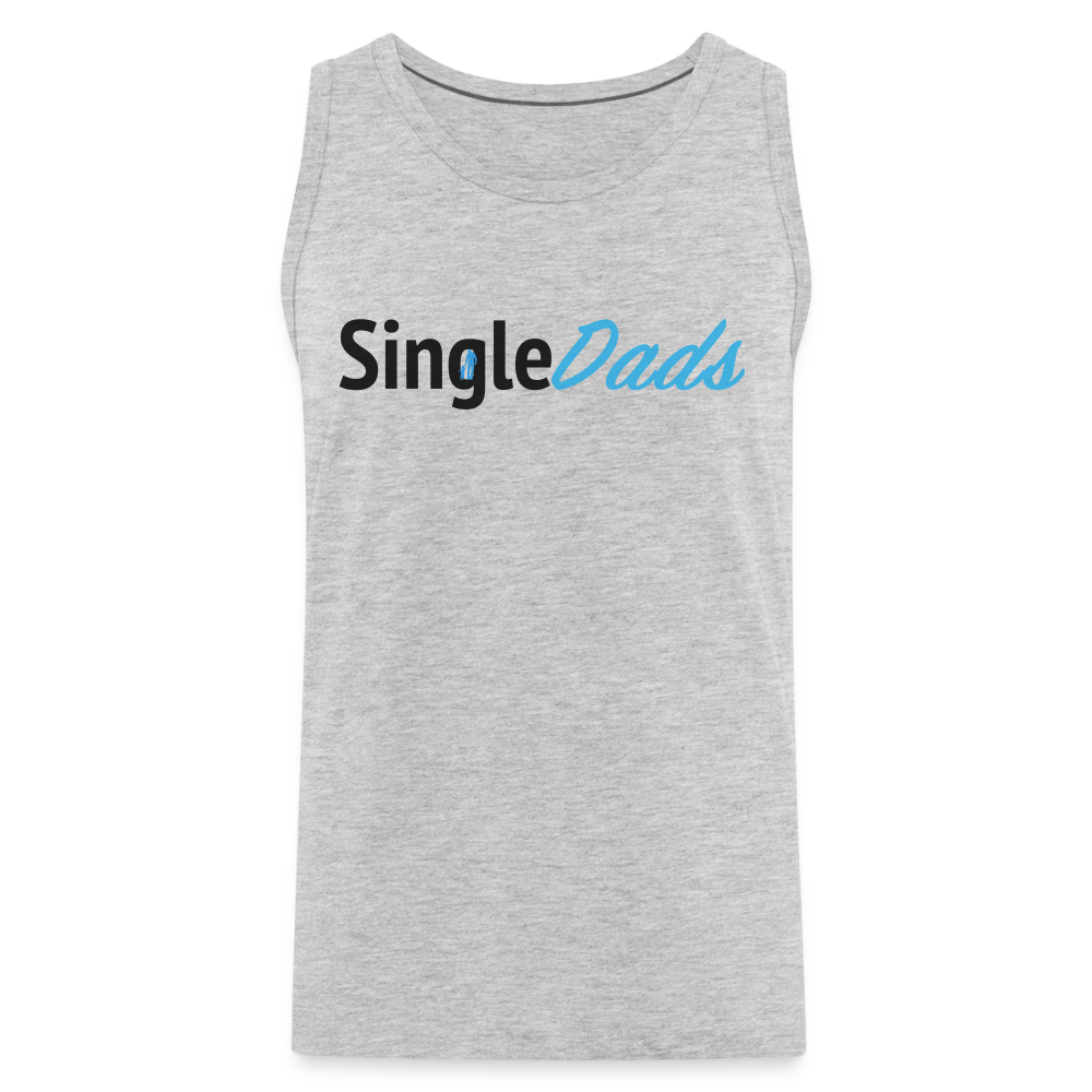 SingleDads Men’s Premium Tank Top Color: heather gray